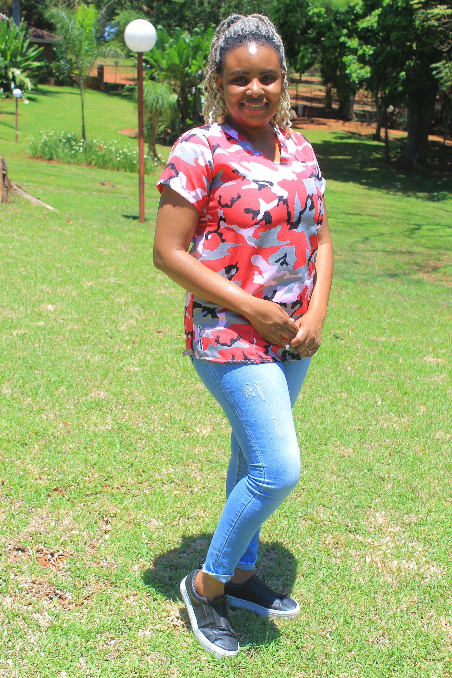 Breast cancer warriors scrubs top (LIMITED EDITION)